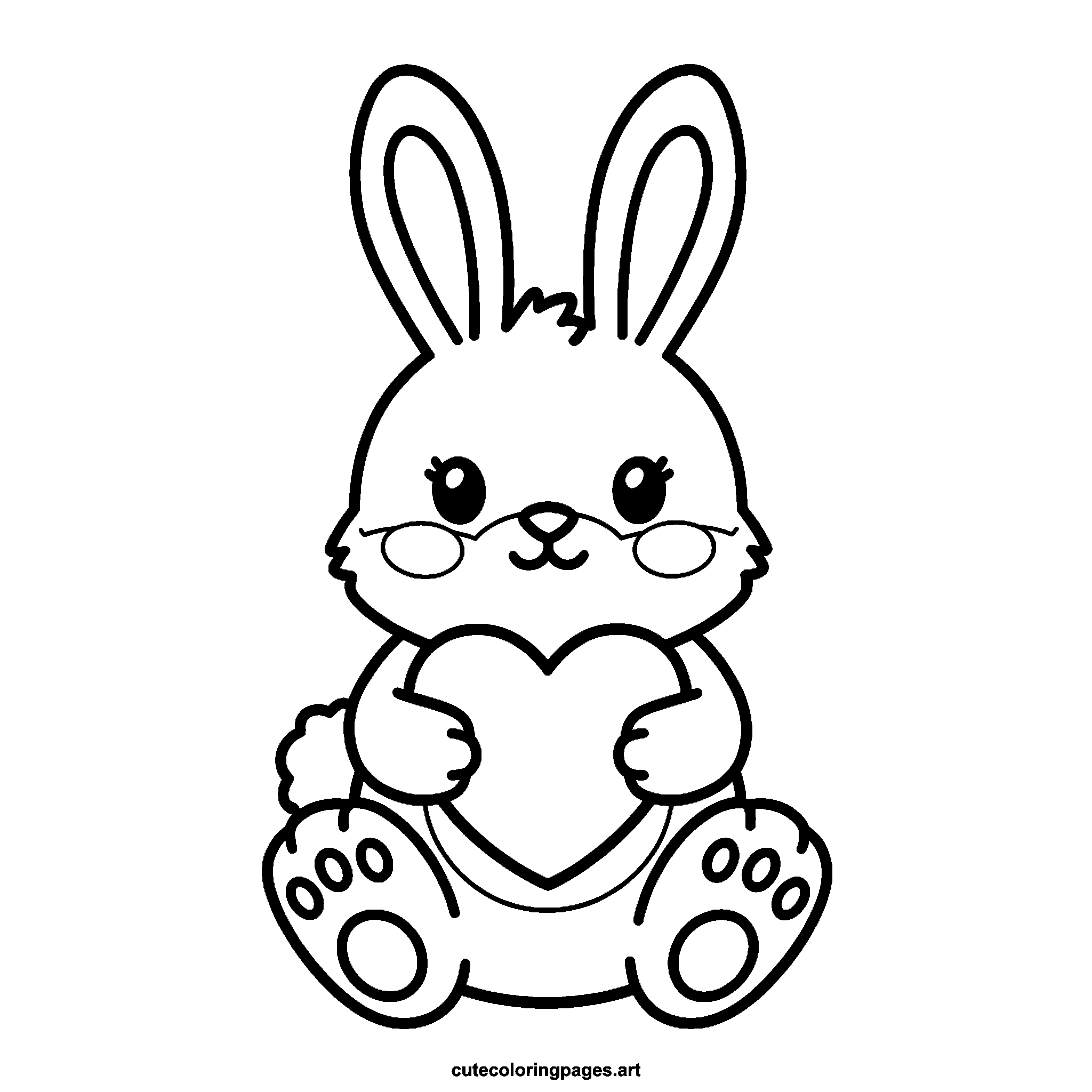 A bunny with a big heart
